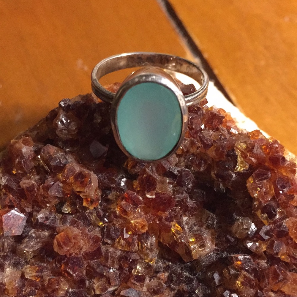 Silver Ring with Aquamarine stone
